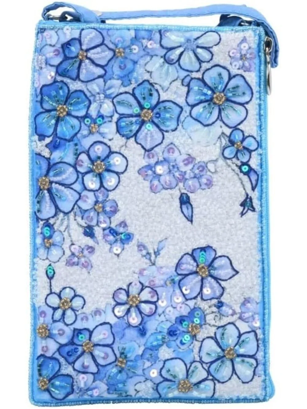 Chic Floral Print Club Bag in Blue - Stylish & Versatile Accessory for Any
